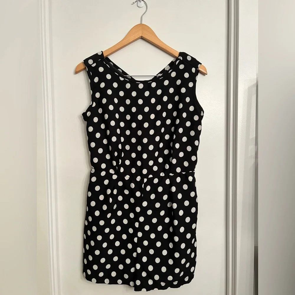 Black and white polka dot onesie/ romper [Free add on item] - Picture 5 of 10